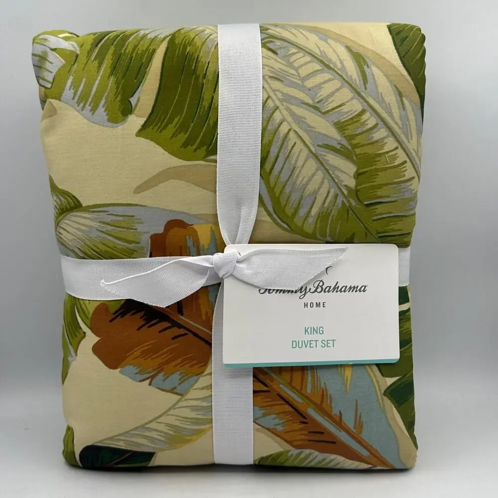 King Palmiers Duvet Cover Set Green - Tommy Bahama